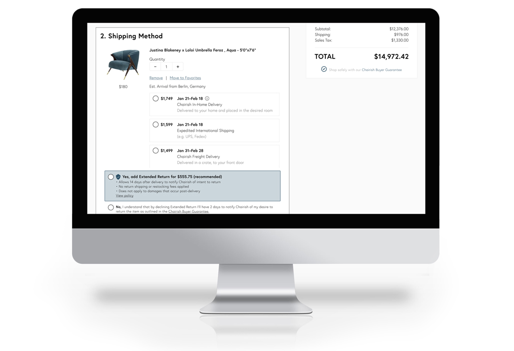 chairish checkout