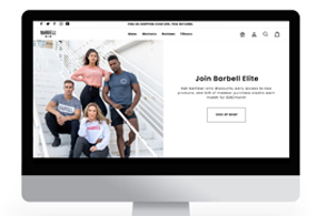 Barbell Apparel Membership Landing Page